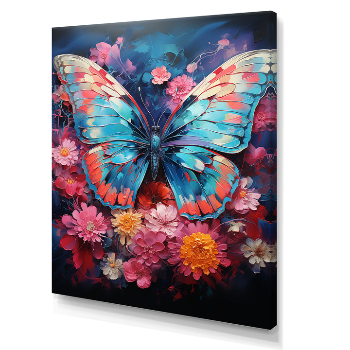 Butterfly Fauvist Flutter - Butterfly Large Canvas Wall Art