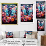 Butterfly Fauvist Flutter - Butterfly Large Canvas Wall Art