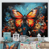 Butterfly Graffiti Style - Butterfly Living Room Wall Art
