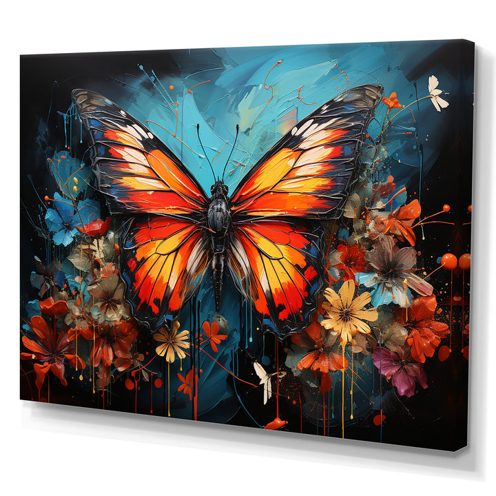 Butterfly Graffiti Style - Butterfly Living Room Wall Art