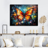 Intense Hues Celebrate The Butterflies - Butterfly Canvas Wall Art