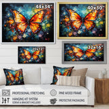 Intense Hues Celebrate The Butterflies - Butterfly Canvas Wall Art
