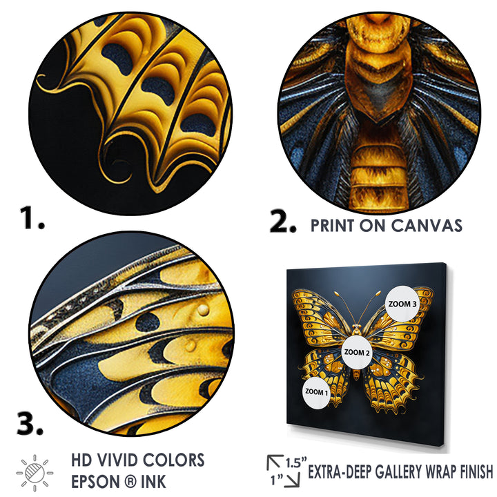 Lemon Yellow Tones Portray Butterflies - Butterfly Wall Decor