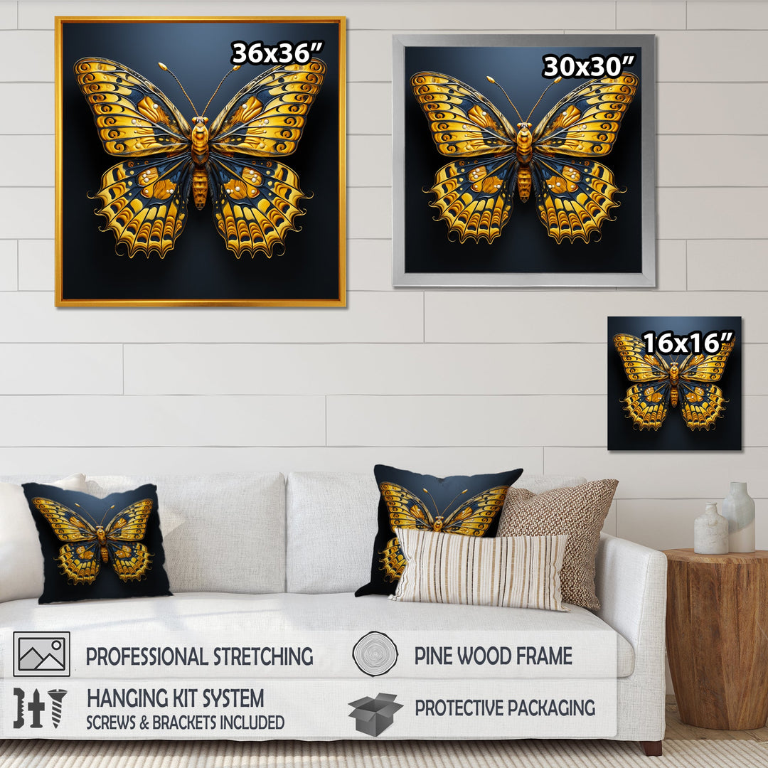 Lemon Yellow Tones Portray Butterflies - Butterfly Wall Decor