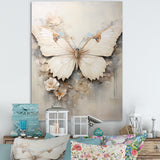 Minimalism Beige Butterfly - Butterfly Wall Art Prints