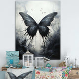 Butterfly Monochrome Metamorphosis - Animals Canvas Wall Art