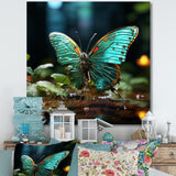 Butterfly Natures Palette - Green Butterfly Wall Art