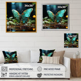 Butterfly Natures Palette - Green Butterfly Wall Art