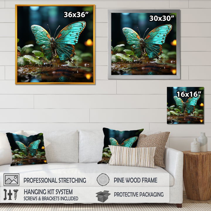 Butterfly Natures Palette - Green Butterfly Wall Art