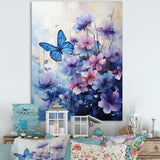Sapphire Blue Hues Capture The Delicate Flight - Butterfly Home Decor Art