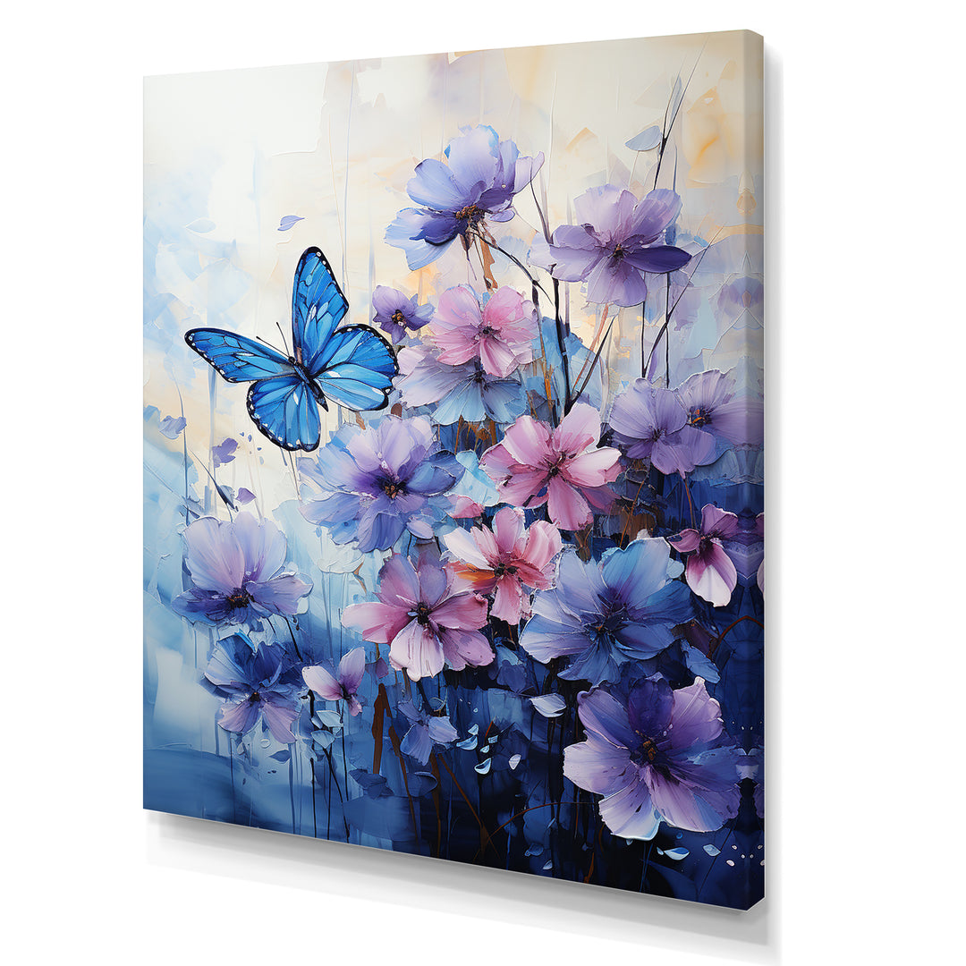 Sapphire Blue Hues Capture The Delicate Flight - Butterfly Home Decor Art