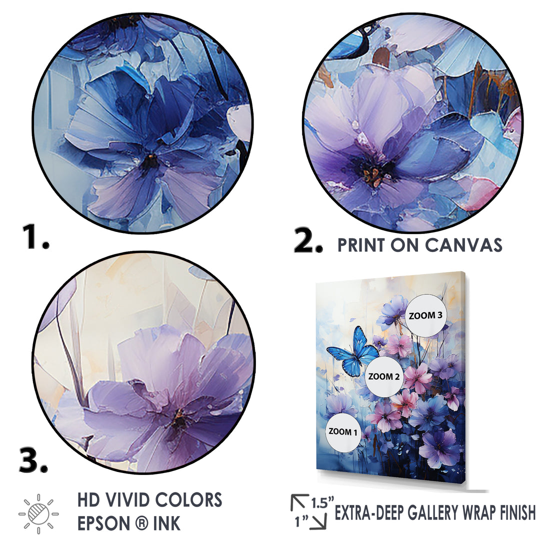 Sapphire Blue Hues Capture The Delicate Flight - Butterfly Home Decor Art