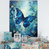 Butterfly Sapphire Flutter - Butterfly Bedroom Wall Art