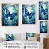 Butterfly Sapphire Flutter - Butterfly Bedroom Wall Art