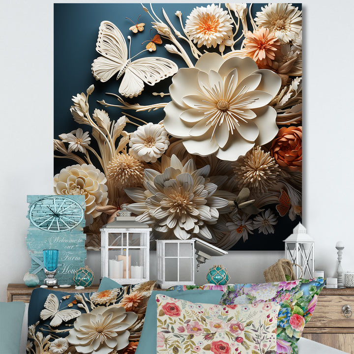 Textured Layers Mixed Media Dance - Butterfly Canvas Wall Art