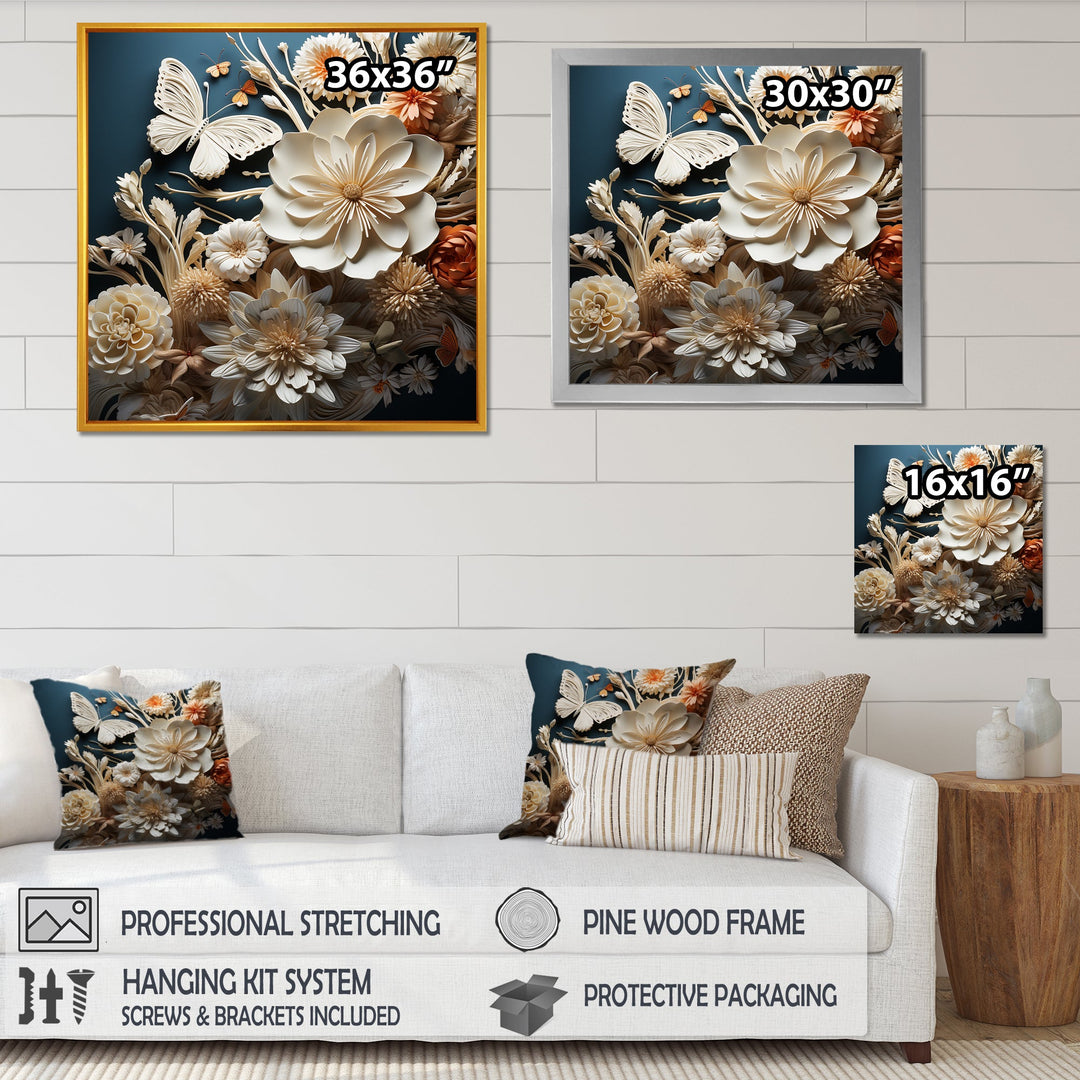 Textured Layers Mixed Media Dance - Butterfly Canvas Wall Art