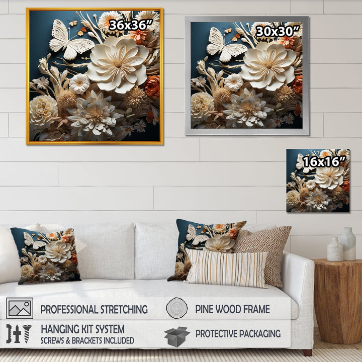 Textured Layers Mixed Media Dance - Butterfly Canvas Wall Art