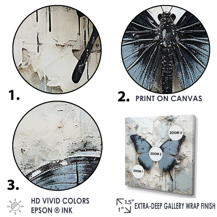 Urban Butterflies Graffiti Accents - Butterfly Wall Art Prints