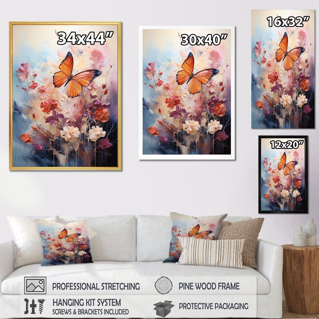 Butterfly Whimsical Flight Bouquet - Butterfly Living Room Wall Art