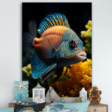 Corals Butterflyfish Aquamarine Adventure - Butterfly Fish Canvas Wall Art