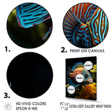 Corals Butterflyfish Aquamarine Adventure - Butterfly Fish Canvas Wall Art
