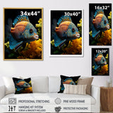 Corals Butterflyfish Aquamarine Adventure - Butterfly Fish Canvas Wall Art