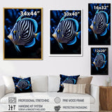 Coral Butterflyfish Indigo Intensity And Ivory - Butterfly Fish Wall Art Prints