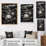 Monochrome Seashells & Stones - Gray Seashell Wall Art