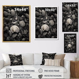 Monochrome Seashells & Stones - Gray Seashell Wall Art