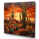 Copper Cactus In Nevada - Floral Canvas Wall Art