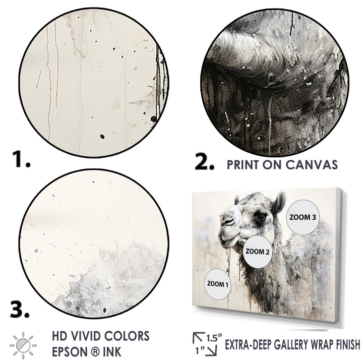 Minimalism Monochrome Camel - Camel Large Canvas Wall Art