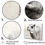 Minimalism Monochrome Camel - Camel Large Canvas Wall Art