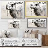 Minimalism Monochrome Camel - Camel Large Canvas Wall Art