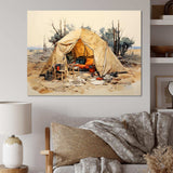 Camping Tent Outdoor Adventure III - Landscapes Canvas Wall Art