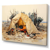 Camping Tent Outdoor Adventure III - Landscapes Canvas Wall Art