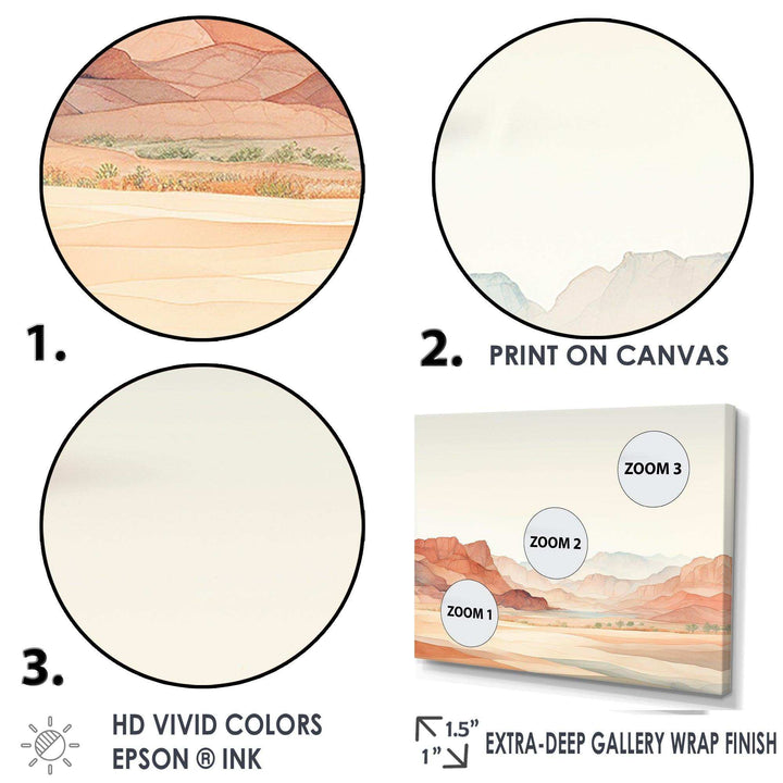 Minimalism Canyon View I - Landscapes Canvas Wall Art