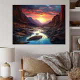 Canyon Desert Sunset I - Landscapes Canvas Wall Art