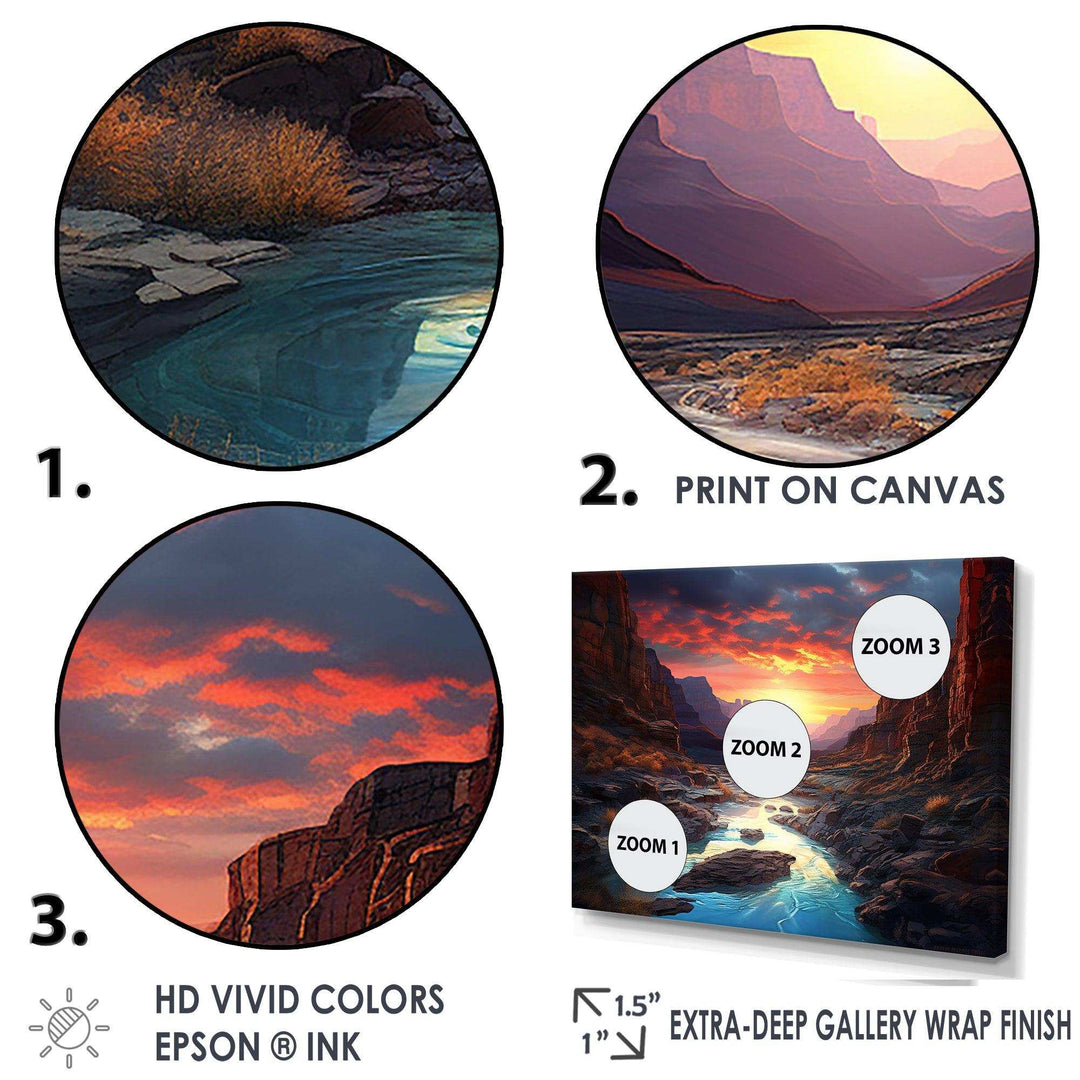 Canyon Desert Sunset I - Landscapes Canvas Wall Art