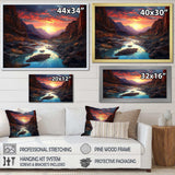 Canyon Desert Sunset I - Landscapes Canvas Wall Art