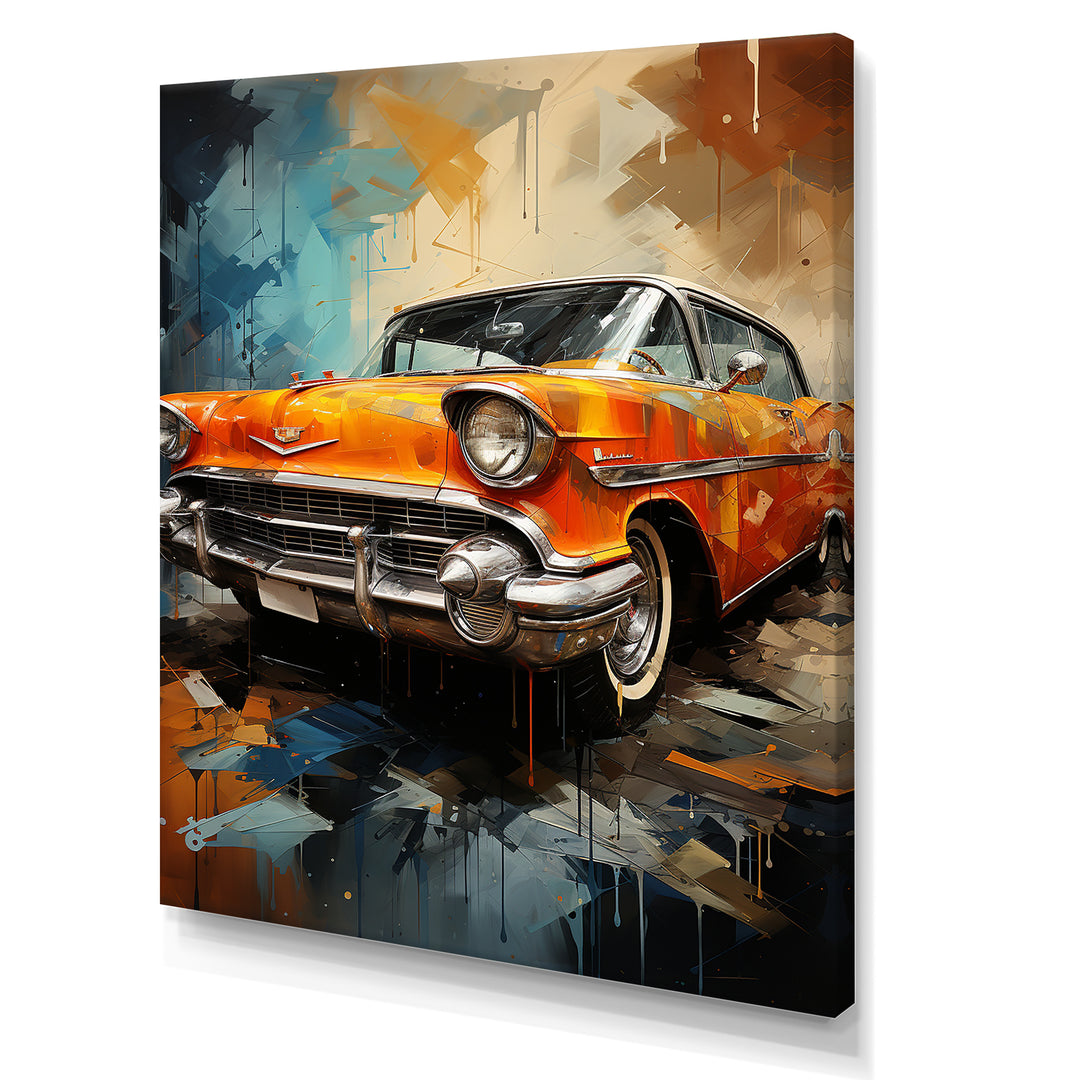 Abstract Vintage Car Memory - Car Vintage Canvas Wall Art