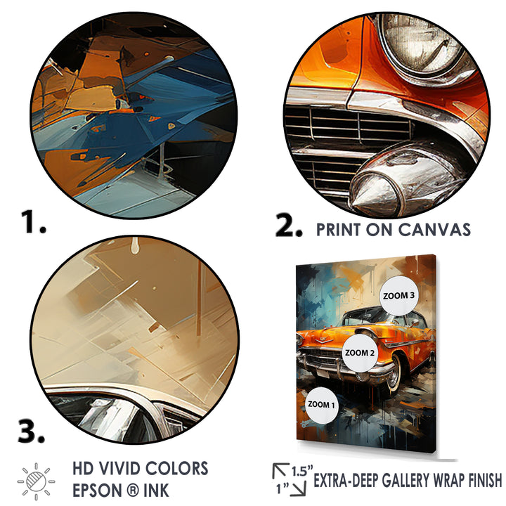 Abstract Vintage Car Memory - Car Vintage Canvas Wall Art