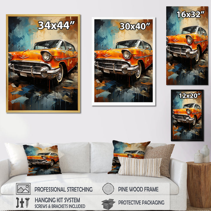 Abstract Vintage Car Memory - Car Vintage Canvas Wall Art