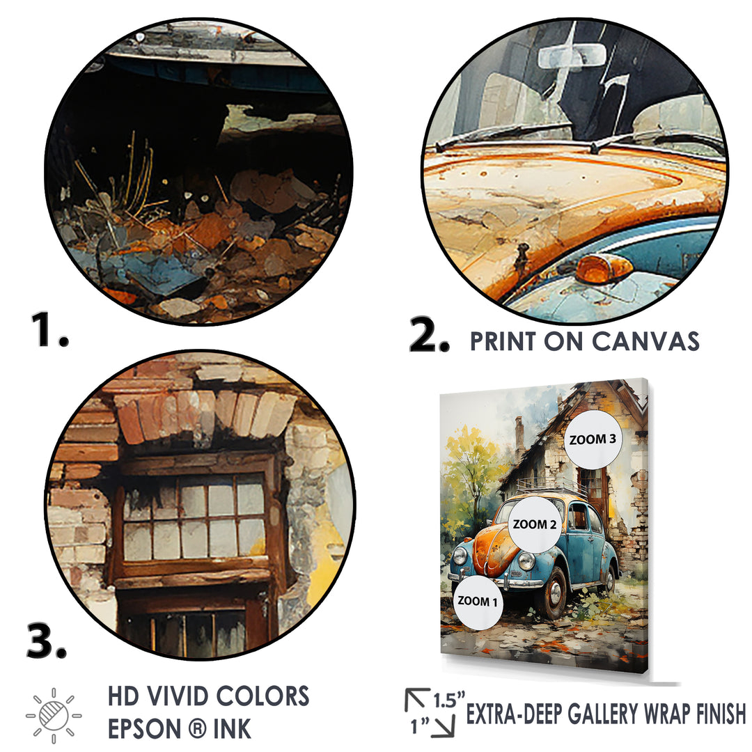Symbolic German Car Charm - Car Vintage Canvas Wall Art