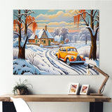 Car Charm In Winter - Car/Van Canvas Wall Art