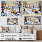 Car Charm In Winter - Car/Van Canvas Wall Art