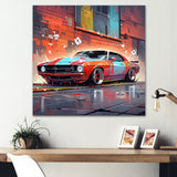 Graffiti Car In Tokyo - Car/Van Canvas Wall Art