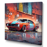 Graffiti Car In Tokyo - Car/Van Canvas Wall Art