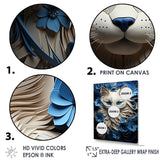 White And Blue Birman Bliss Cat - White Cat Wall Art