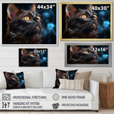 Burmese Beauty Black Cat - Cat Large Canvas Wall Art