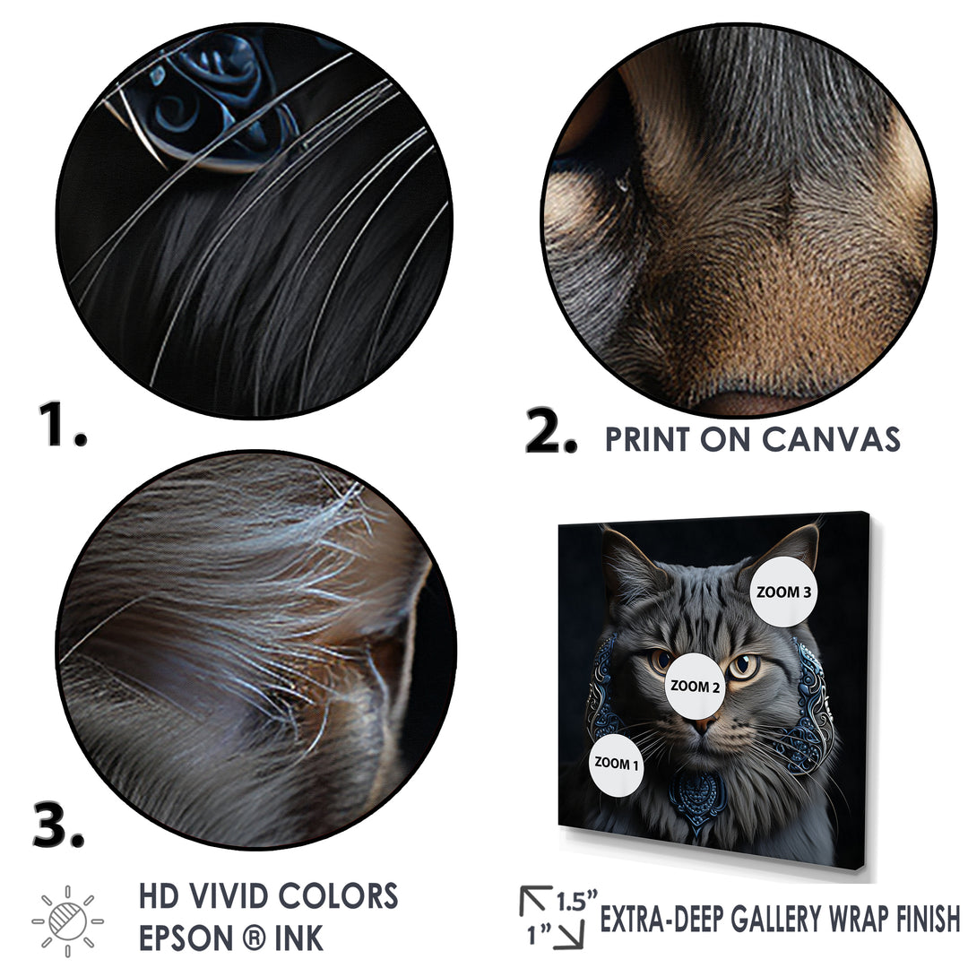 Chartreux Cat Portrait - Cat Living Room Wall Art